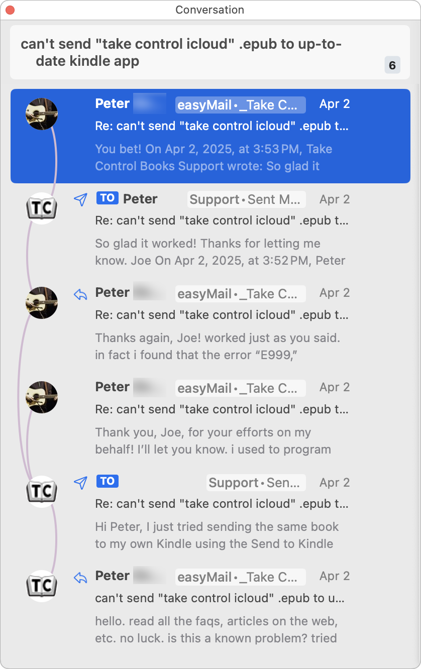 Conversation panel