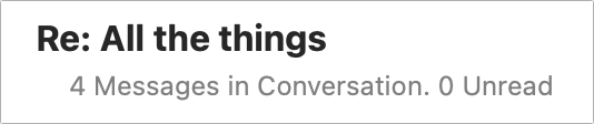 Subject - message in Conversation